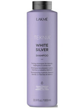 Kollast tooni neutraliseeriv šampoon Lakme Teknia White Silver, 1000 ml