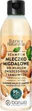 Taastav šampoon kahjustatud ja rabedatele juustele Barwa Natural Almond Milk, 300 ml