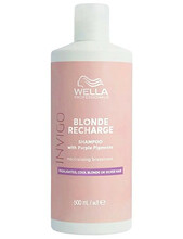 Kollast tooni neutraliseeriv šampoon Wella Professionals Invigo Blonde Recharge, 500 ml