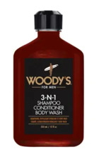 Šampoon, palsam, kehapesu Woody's 3-n-1, 355 ml
