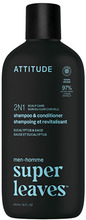 Šampoon ja palsam meestele Attitude Men´s Soothing 2in1 Super Leaves Eucalyptus & Sage, 415 ml