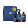 Juuksehoolduskomplekt Steve's No Bullt Hair Styling Box (šampoon 250 ml, meresoola sprei 250 ml, juuste kujundamise nano pulber 35 ml)