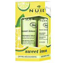 Komplekt Nuxe Sweet Lemon kätekreem 30 ml ja huulepalsam 4 g