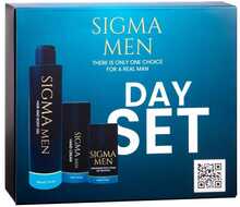Päevakomplekt Sigma Men: keha ja juuste pesugeel 200 ml, kätekreem 100 ml, päevakreem 50 ml