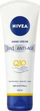 Kätekreem Nivea 3in1 Anti-Age Q10, 100 ml