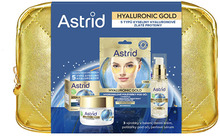 Kingikomplekt näole Astrid Hyaluronic Gold Gift Set (päevakreem 50 ml + seerum 30 ml + 2 silmamaski + kosmeetikakott)
