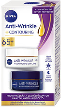 Näohoolduskomplekt Nivea Anti-Wrinkle + Contouring 65+, päevakreem ja öökreem, 2 x 50 ml