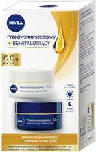 Päevane ja öine näokreem Nivea kortsudevastane, 2x50 ml