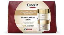 Näohoolduskomplekt naistele Eucerin Hyaluron-Filler + Elasticity, päevakreem 50 ml + öökreem 50 ml + kosmeetikakott