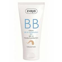 Ziaja BB-kreem rasusele ja segatüüpi nahale Natural Tone SPF15, 50 ml