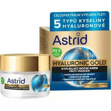 Öökreem Astrid Hyaluronic Gold Cream kortsudevastane kuldsete proteiinidega, 50 ml