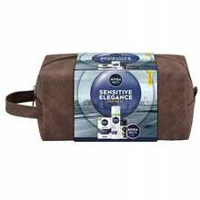 Meeste kosmeetikakomplekt Nivea Men Sensitive Elegance: raseerimisvaht 200 ml, aftershave palsam 100 ml, universaalne kreem 100 ml, antiperspirant 50 ml