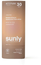 Mineraalne tooniv päikesekaitsepulk näole Attitude Sunly Tinted Face Stick, SPF 30, 20 g
