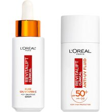 L'Oreal Paris Revitalift Clinical Vitamin C komplekt: seerum 30 ml + näokreem SPF50, 50 ml