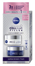 Näohoolduskomplekt naistele Nivea Hyaluron Cellular Filler SPF 15, päevakreem 50 ml + öökreem 50 ml