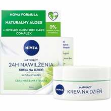 Päevakreem rasusele/kombineeritud nahale Nivea Moisturizing 24H, 50 ml