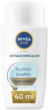 Päikesekaitsevedelik näole Nivea Sun Facial Daily Sun Fluid SPF50+ medium tone, 40 ml