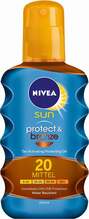 Päikesekaitseõli Nivea Sun Protect & Bronze Tan Activating SPF20, 200 ml