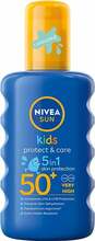 Päikesekaitsesprei lastele Nivea Sun Kids Protect & Care SPF50+, 200 ml