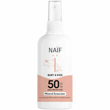 Naif Baby & Kids Mineral Sunscreen SPF 50 päikesekaitsesprei lastele, 100 ml