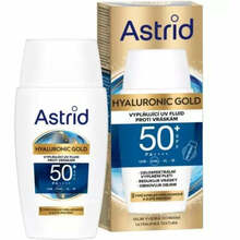 Näofluid päikesekaitsega Astrid Hyaluronic Gold Fluid SPF50, 50 ml