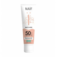 Lõhnatu mineraalne päikesekaitsekreem beebidele ja lastele Naif Baby & Kids SPF50, 100 ml
