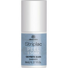 Küünelakk Alessandro Striplac Peel Or Soak, 120 Poetic Blues - Shimmer, 8 ml