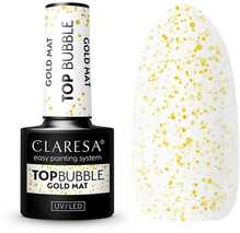 Hübriidne küünelakk Claresa Top Bubble Gold Matt, 5 ml