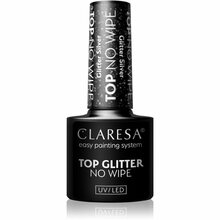 Hübriidpealislakk Claresa Top No Wipe, Glitter Silver, 5 g