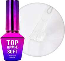Pealislakk Mollylac Top No Wipe Soft, läbipaistev, 10 g
