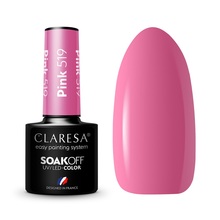 Hübriidküünelakk Claresa Soak Off UV/LED, Pink 519, 5 g