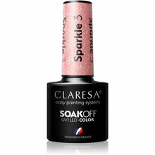 Kauapüsiv hübriidküünelakk Claresa Soak Off UV/LED, Sparkle 3, 5 g