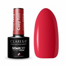Kauapüsiv hübriidküünelakk Claresa, Cozy Red, 5 g