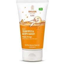 Laste šampoon ja dušikreem Weleda Kids 2in1 Happy Orange, 150 ml