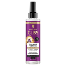Juustesse jäetav palsam Schwarzkopf Gliss Full Hair Wonder, nõrkadele juustele, 200 ml