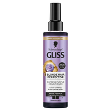 Pihustatav juuksepalsam Schwarzkopf Gliss Blonde Hair Perfector, heledatele juustele, 200 ml