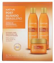 Juuksehoolduskomplekt Kativa Post Brazilian Straightening Kit, 3 tk, 600 ml