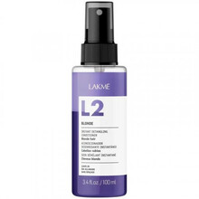 Jäetav juuksepalsam Lakme L2 Blonde Instant Detangling, heledatele juustele, 100 ml