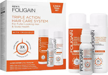 Juuksekasvu soodustav komplekt Foligain Triple Action Hair Care System meestele