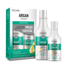 Juukseid niisutav komplekt Inoar Argan Hydrating Duo Kit, šampoon 500 ml + palsam 250 ml