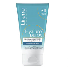 Niisutav puhastav näogeel Lirene Hyaluro Detox E-vitamiini mikrokapslitega, 150 ml