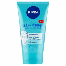 Näokoorija Nivea Clean Deeper Daily Wash Scrub, 150 ml