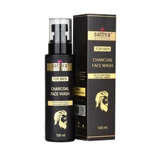 Näopesugeel meestele Sattva Ayurveda Charcoal Face Wash, 100 ml