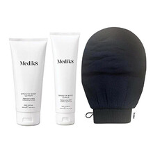 Kehakoorimiskomplekt Medik8 Smooth Body Exfoliating Kit, 150 ml koorija + 200 ml losjoon + 1 tk koorimiskinnas