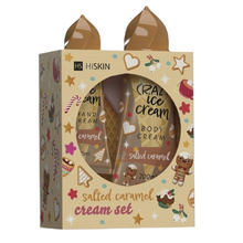 Kehakreemi ja kätekreemi komplekt Hiskin Salted Caramel Cream Set, 200 ml + 60 ml