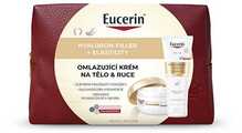 Kehahoolduse kinkekomplekt Eucerin Hyaluron-Filler + Elasticity, kätekreem 75 ml + kehakreem 200 ml + kosmeetikakott