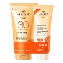 Kingikomplekt Nuxe Sun Care, päikesekaitsepiim SPF 30 150 ml + juuste ja keha šampoon 100 ml