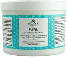 Massaažikreem kehale Kallos Spa Hand And Foot Massage Cream, 500 ml