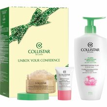 Kingikomplekt Collistar naistele: kehapiim 400 ml, kehakoorija 150 g, geel 15 ml