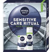 Kingitus meestele Nivea Men Sensitive Care Ritual (raseerimisvaht 200 ml + aftershave kreem 100 ml)